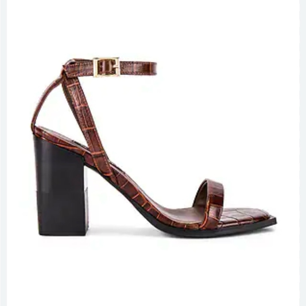 NWOT Senso Elegant cocoa Croc-Embossed Heels size 38 never worn